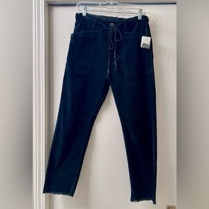Free People Black Corduroy Pants Size EXTRA SMALL New